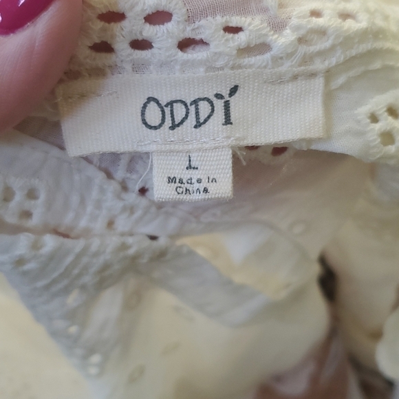 Oddy Boho Babydoll Top Sz Large - Picture 7 of 8